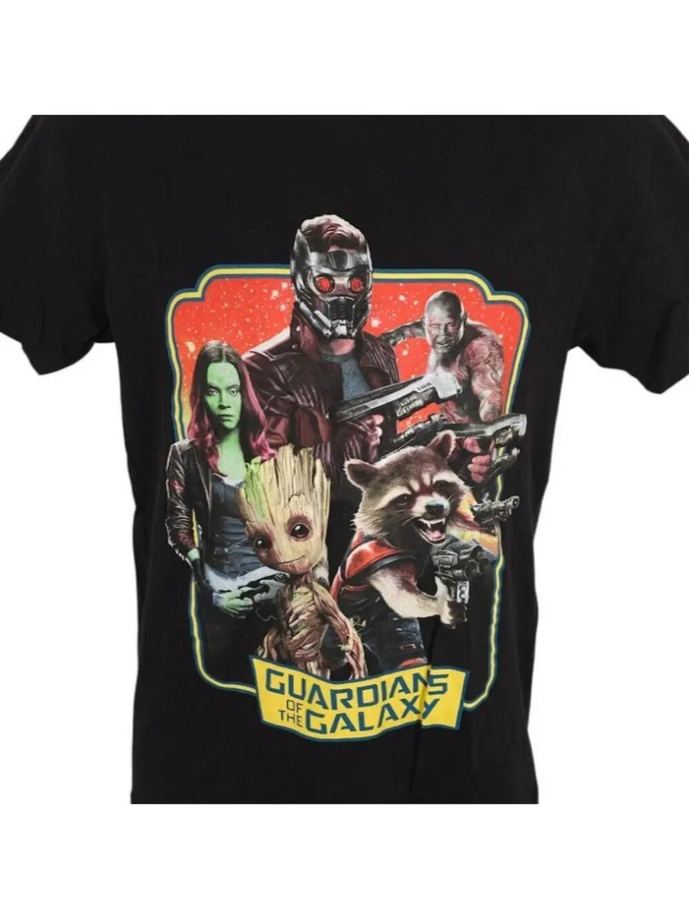 Guardians Of The Galaxy T Shirt Mens Size Small Black Retro Marvel Comics